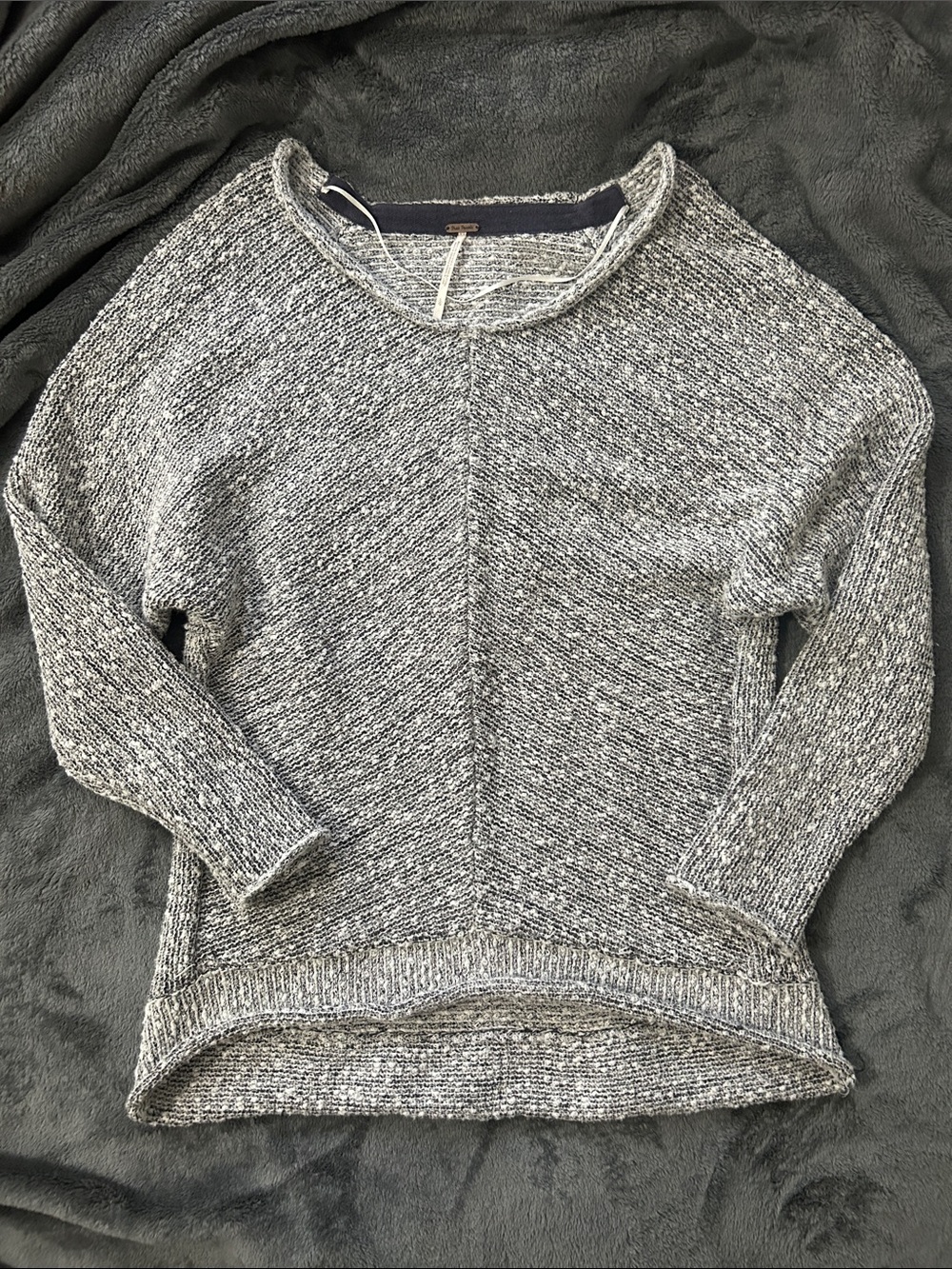 Free People Cozy Marled Grey Women's Knit Sweater